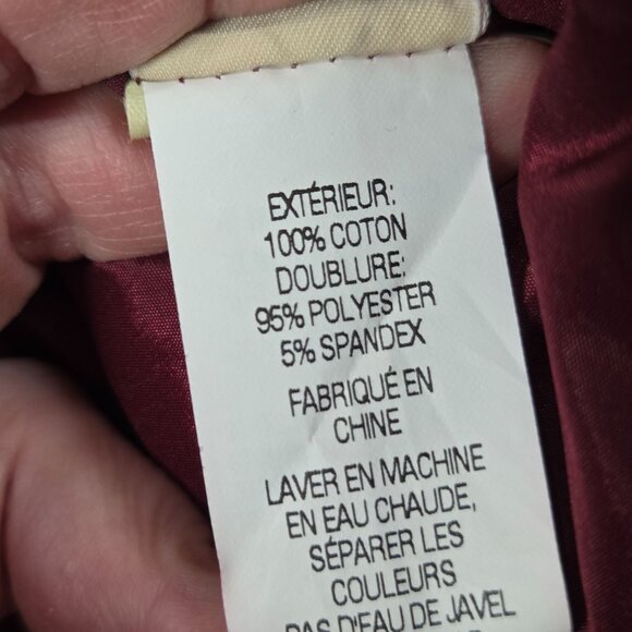 LL Bean Pants Womens 12 Red Herringbone Flannel Straight Leg Trousers - Picture 5 of 10